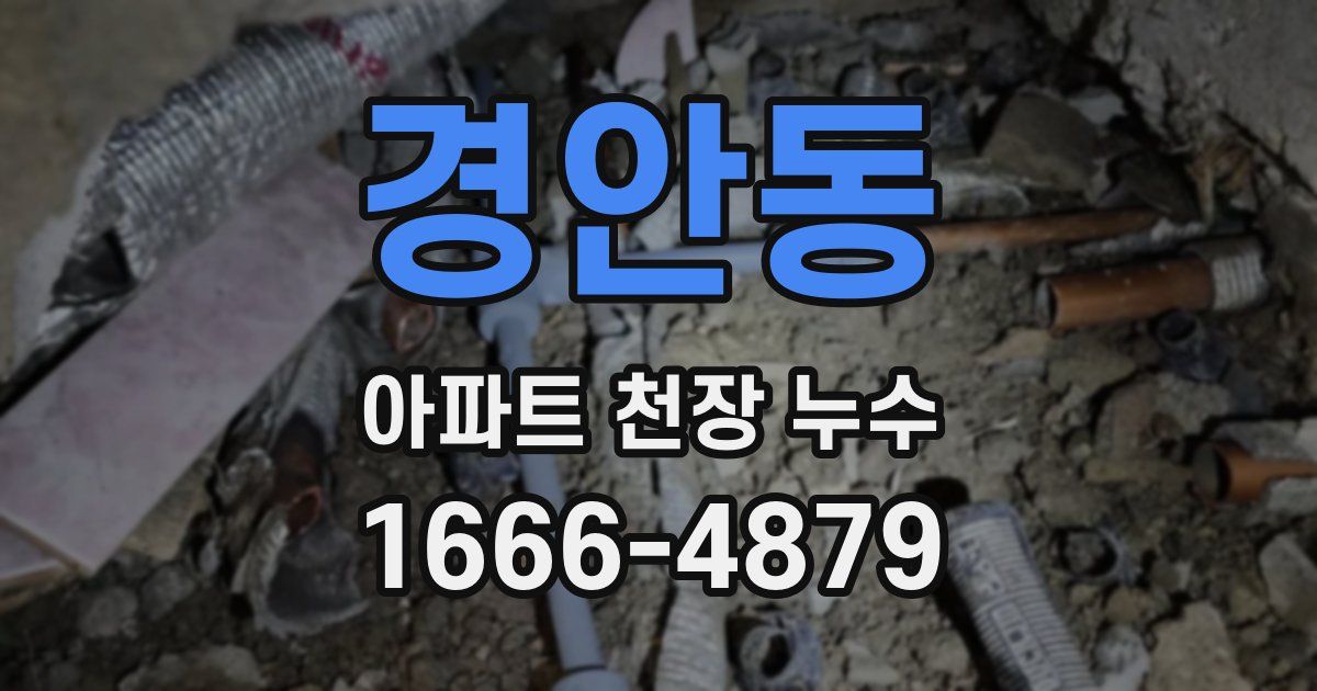 경안동 아파트 천장 누수