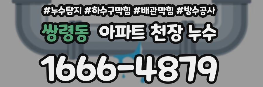 쌍령동 아파트 천장 누수