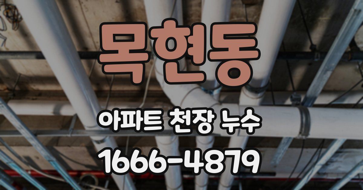 목현동 아파트 천장 누수