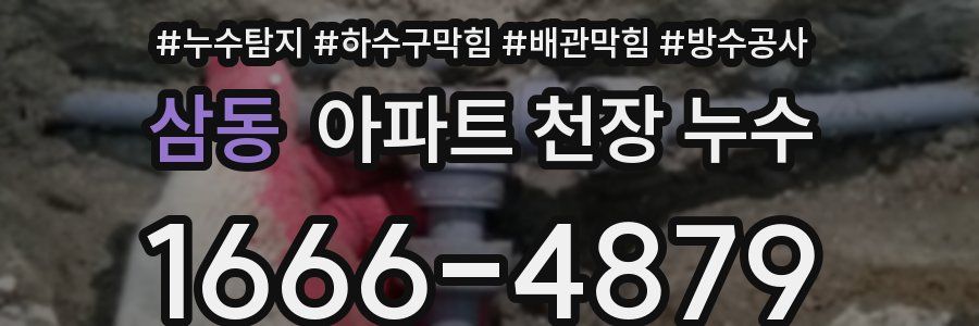 삼동 아파트 천장 누수