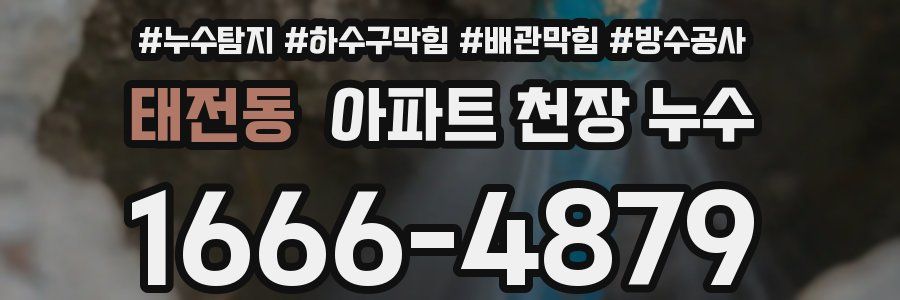 태전동 아파트 천장 누수