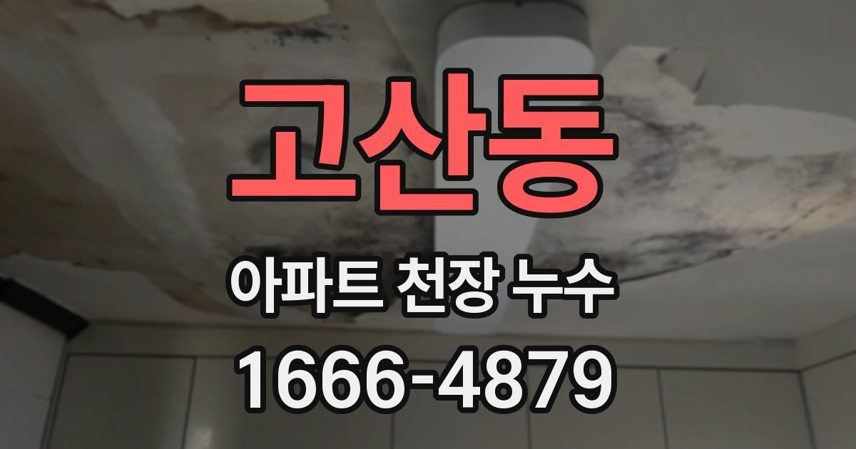 고산동 아파트 천장 누수