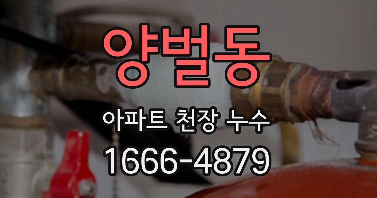 양벌동 아파트 천장 누수