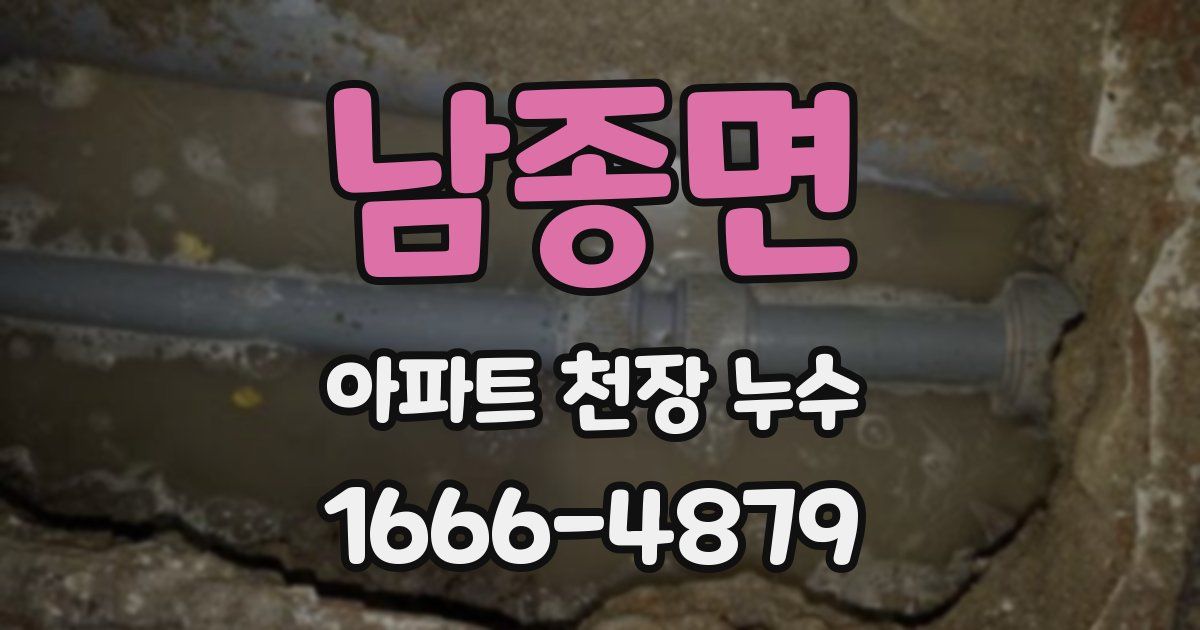 남종면 아파트 천장 누수