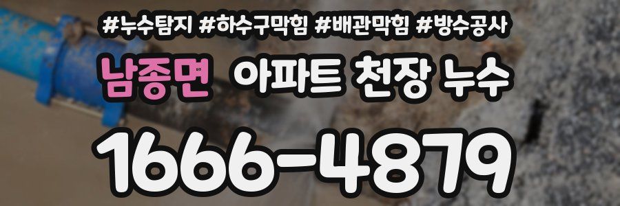 남종면 아파트 천장 누수