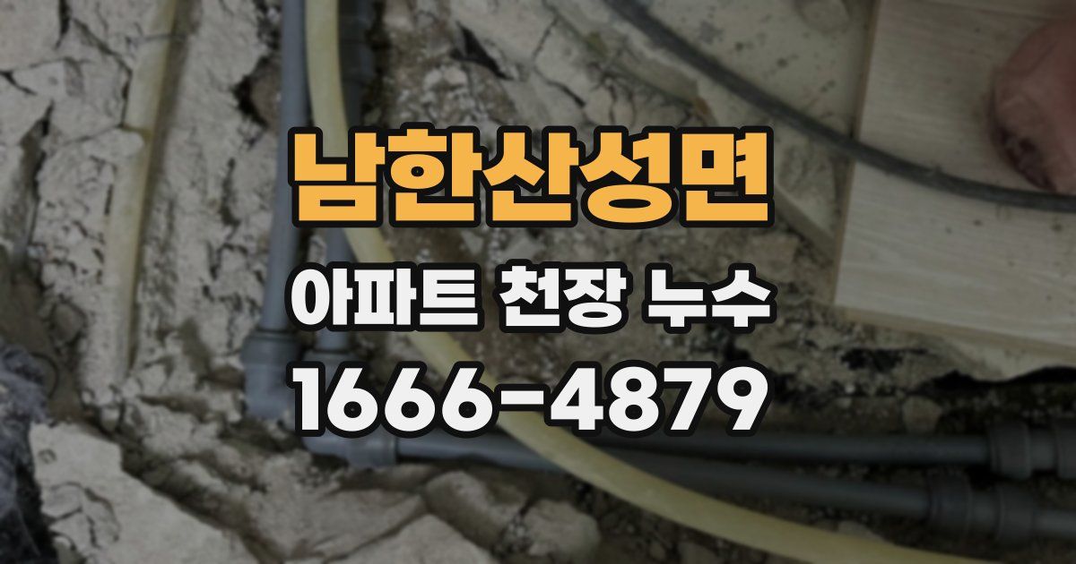 남한산성면 아파트 천장 누수