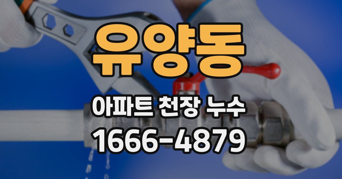 유양동 아파트 천장 누수