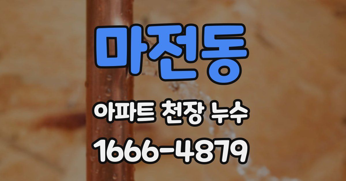 마전동 아파트 천장 누수