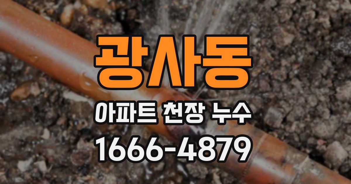 광사동 아파트 천장 누수