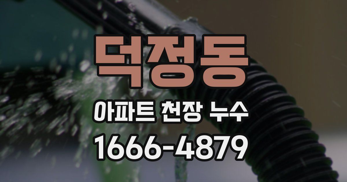 덕정동 아파트 천장 누수