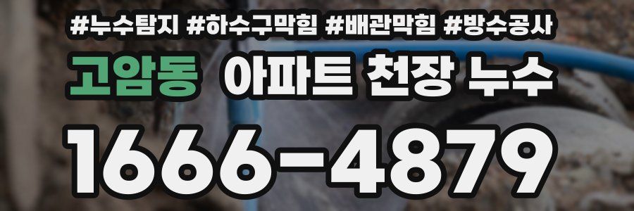 고암동 아파트 천장 누수