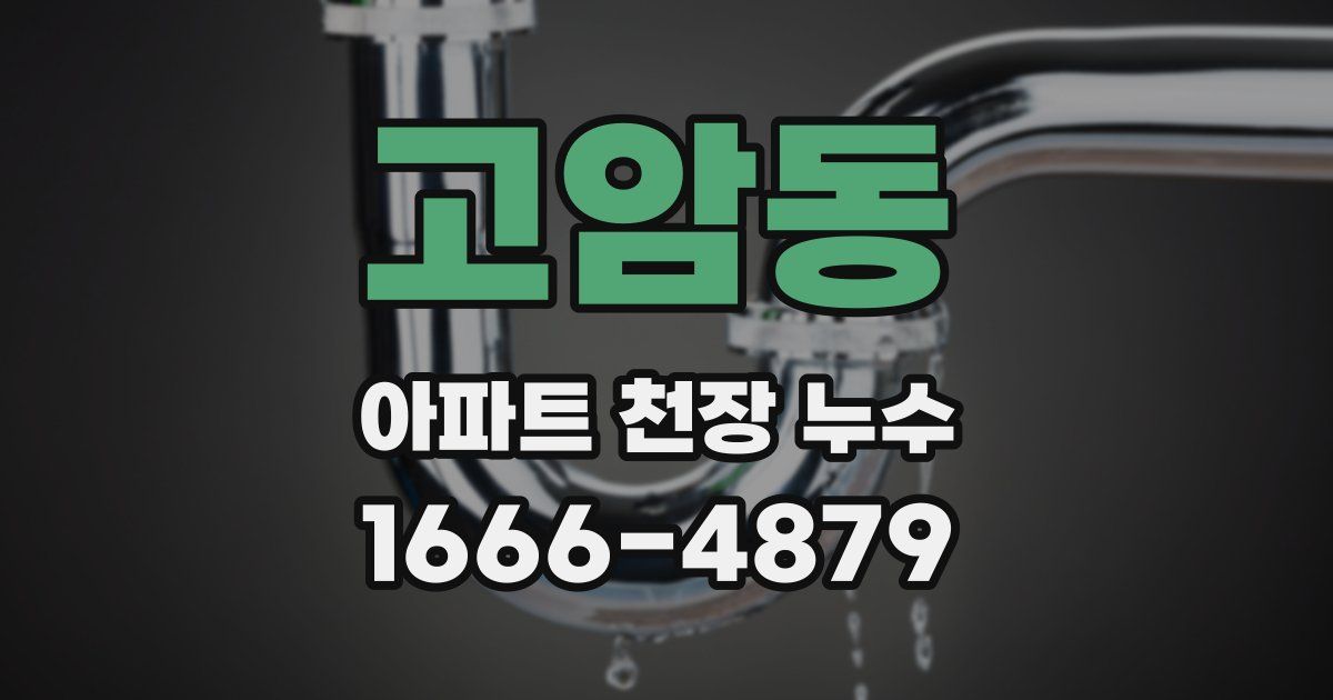 고암동 아파트 천장 누수