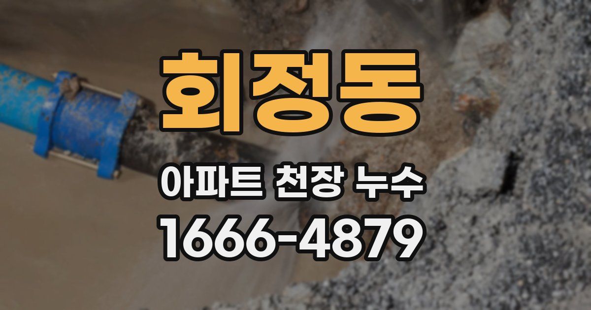 회정동 아파트 천장 누수