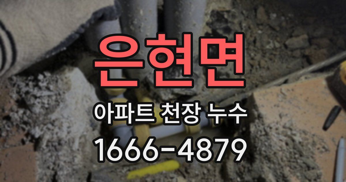 은현면 아파트 천장 누수