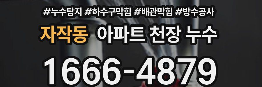자작동 아파트 천장 누수