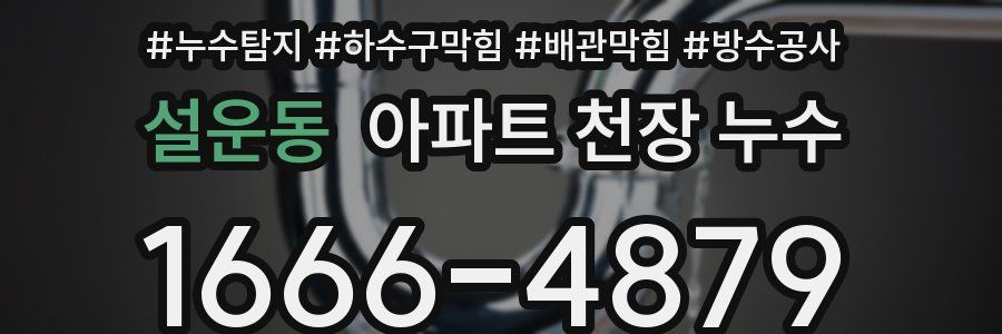 설운동 아파트 천장 누수
