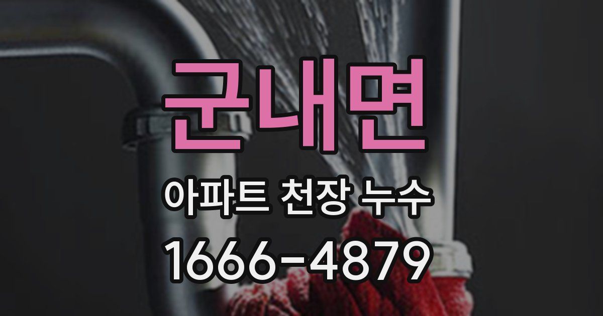 군내면 아파트 천장 누수