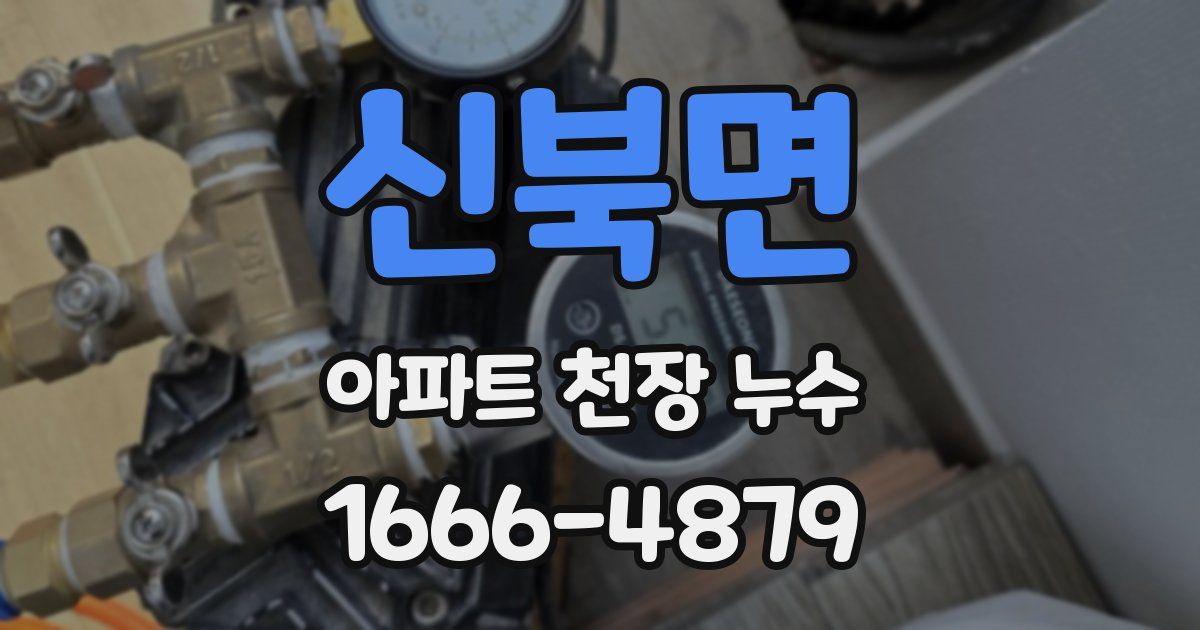 신북면 아파트 천장 누수