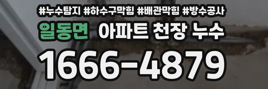 일동면 아파트 천장 누수