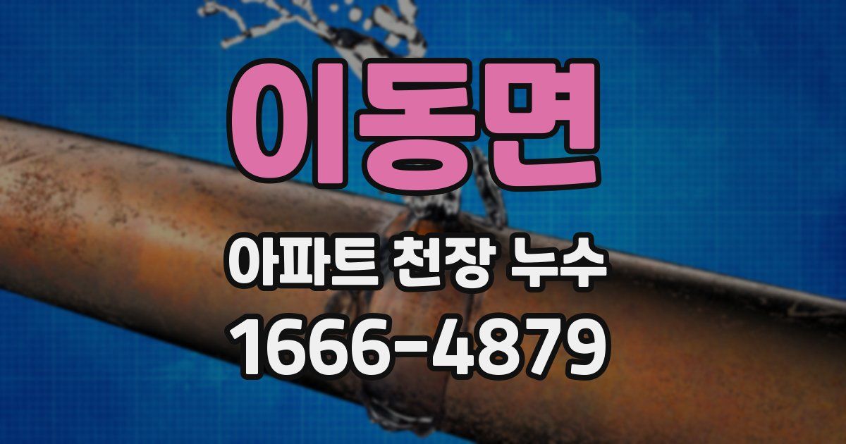 이동면 아파트 천장 누수