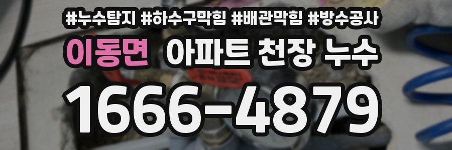 이동면 아파트 천장 누수