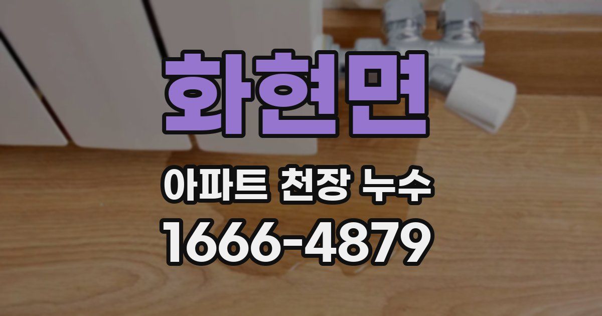 화현면 아파트 천장 누수