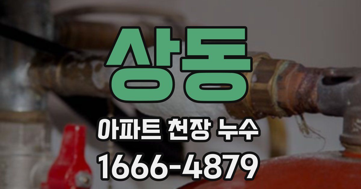 상동 아파트 천장 누수