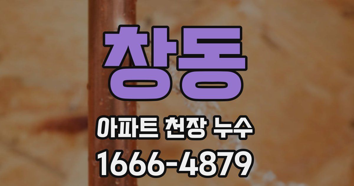 창동 아파트 천장 누수