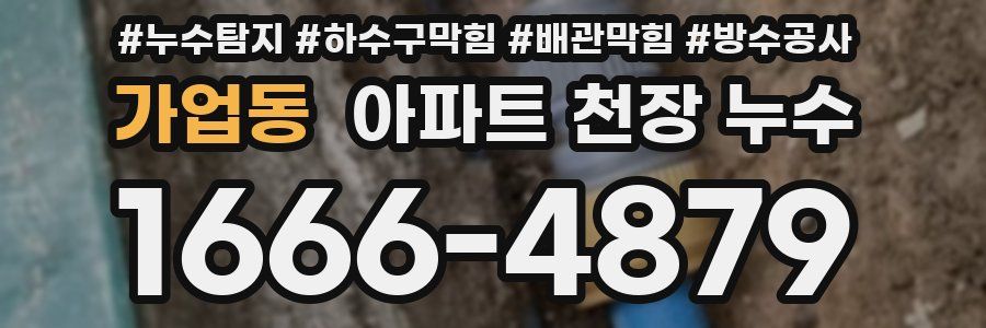 가업동 아파트 천장 누수