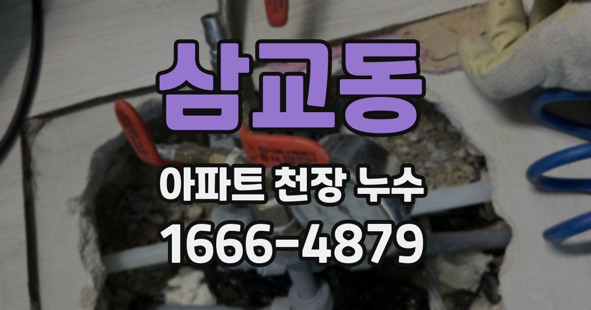 삼교동 아파트 천장 누수