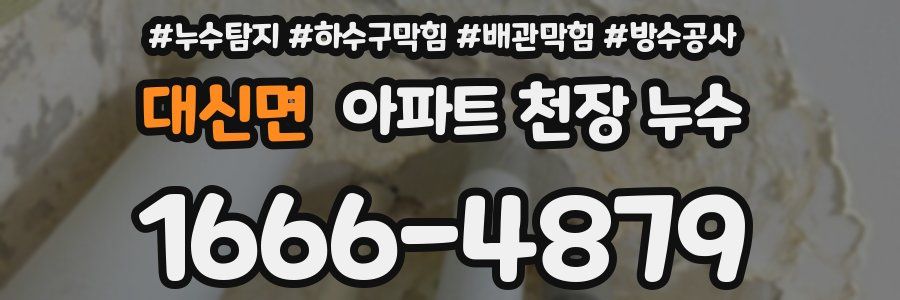 대신면 아파트 천장 누수