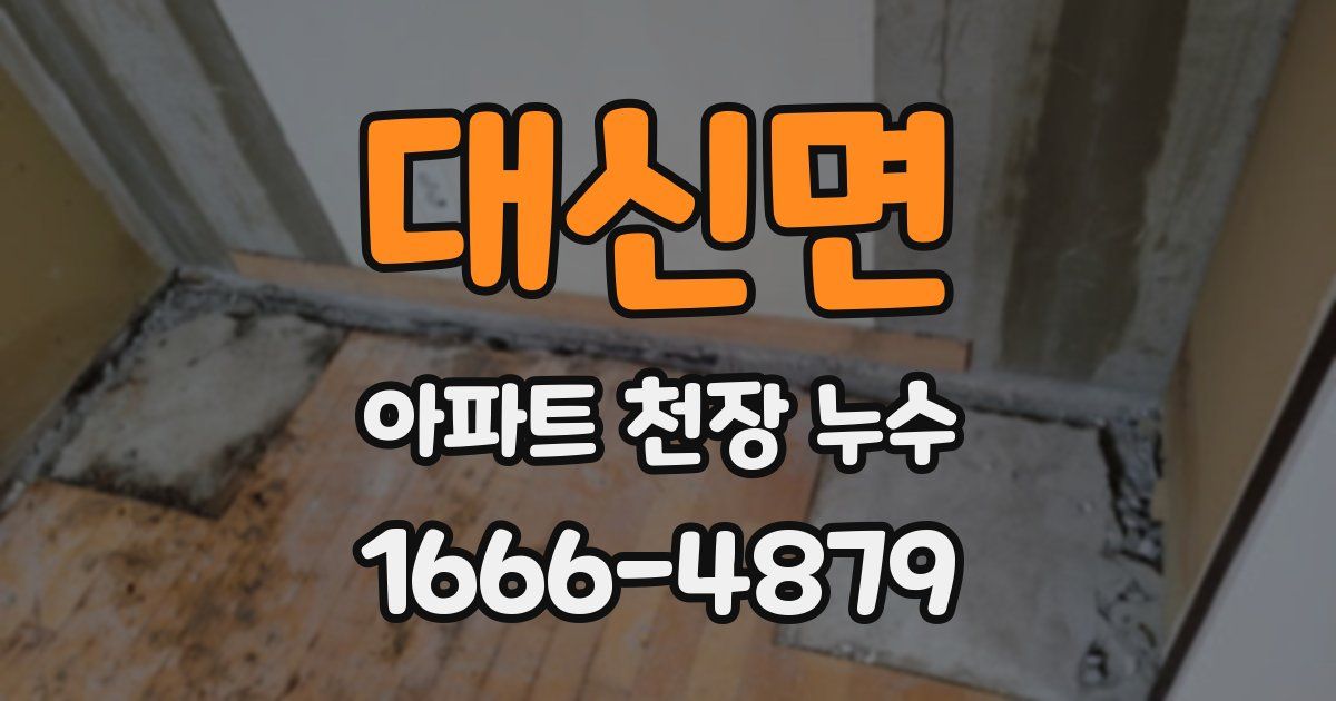대신면 아파트 천장 누수