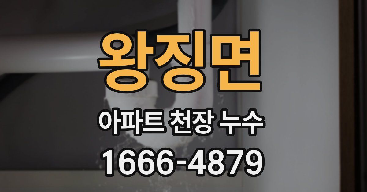 왕징면 아파트 천장 누수