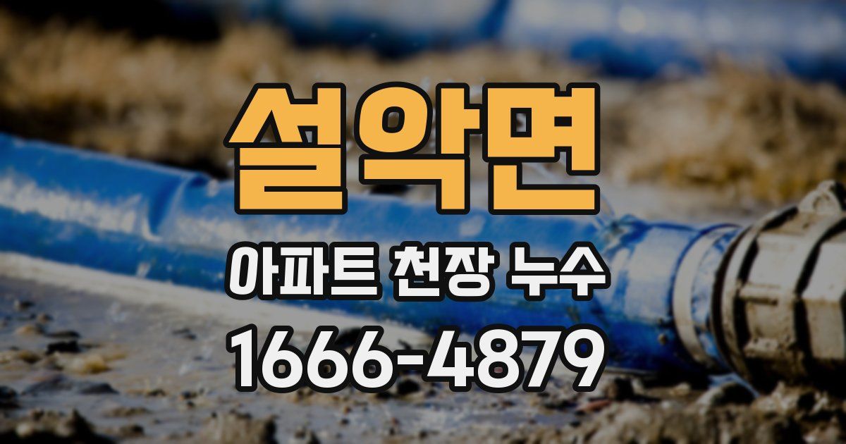 설악면 아파트 천장 누수