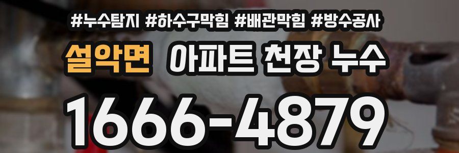 설악면 아파트 천장 누수