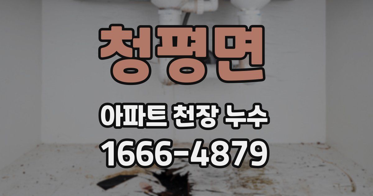 청평면 아파트 천장 누수