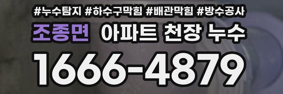 조종면 아파트 천장 누수