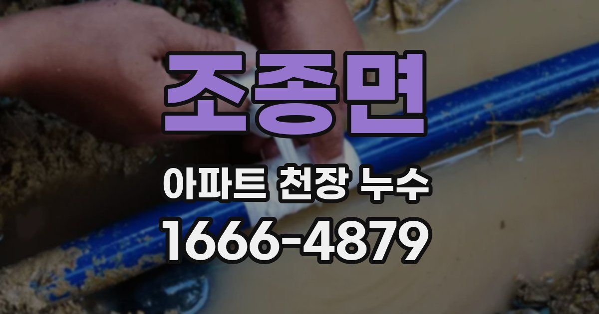 조종면 아파트 천장 누수