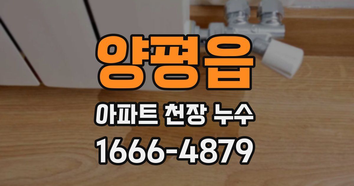 양평읍 아파트 천장 누수
