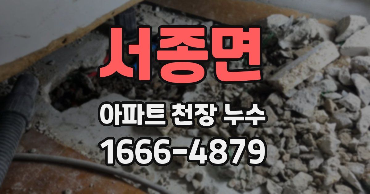 서종면 아파트 천장 누수