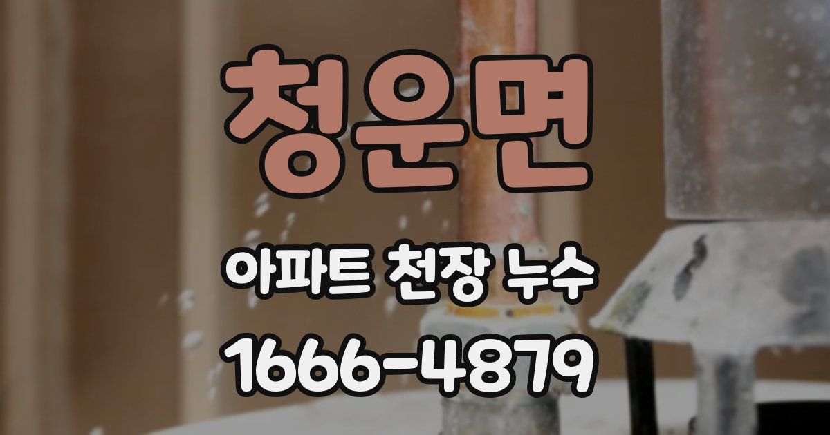 청운면 아파트 천장 누수