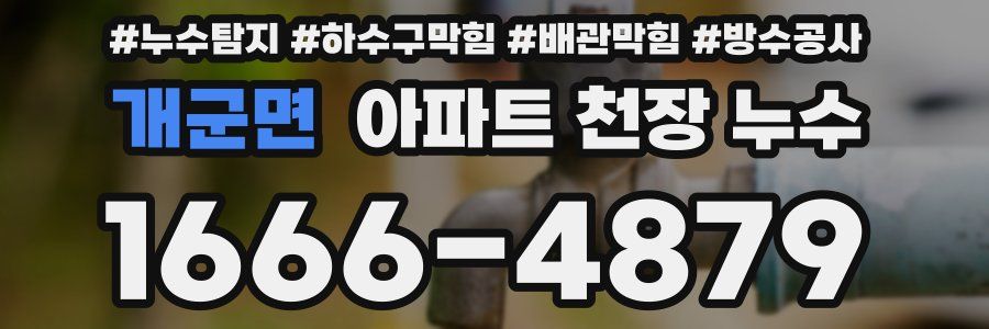 개군면 아파트 천장 누수