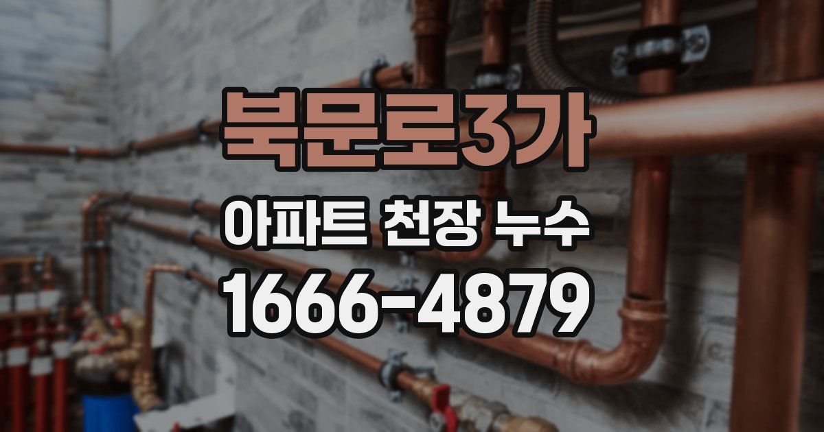 북문로3가 아파트 천장 누수