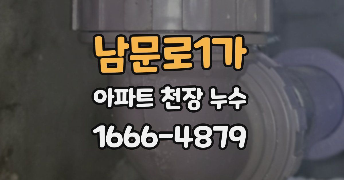 남문로1가 아파트 천장 누수