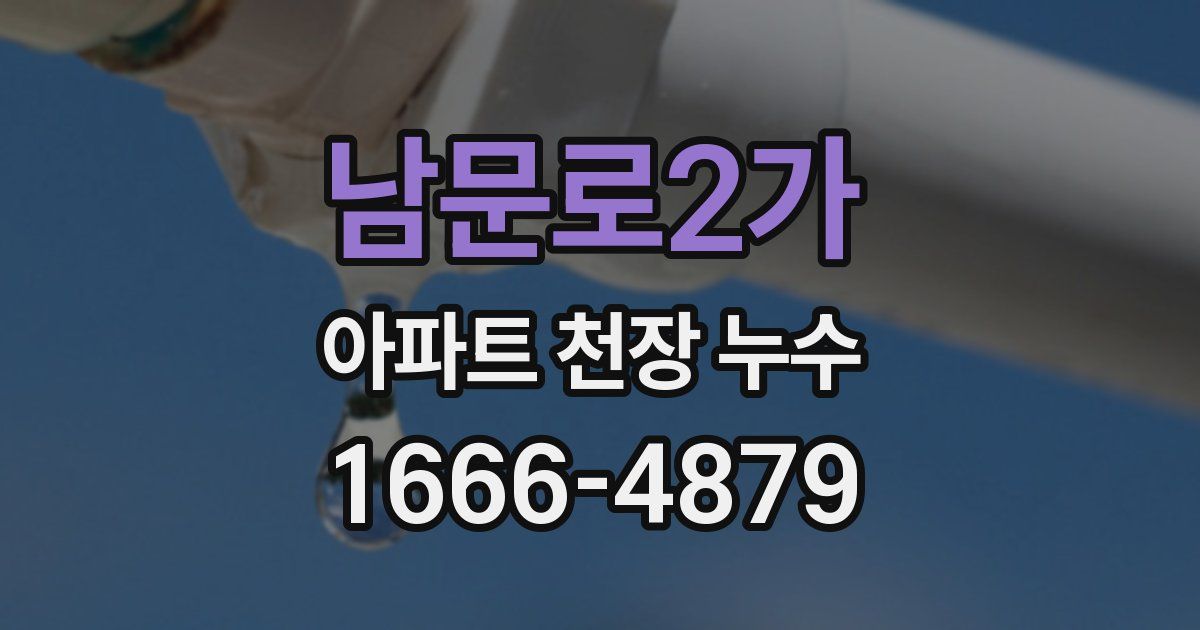 남문로2가 아파트 천장 누수