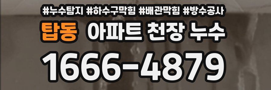 탑동 아파트 천장 누수