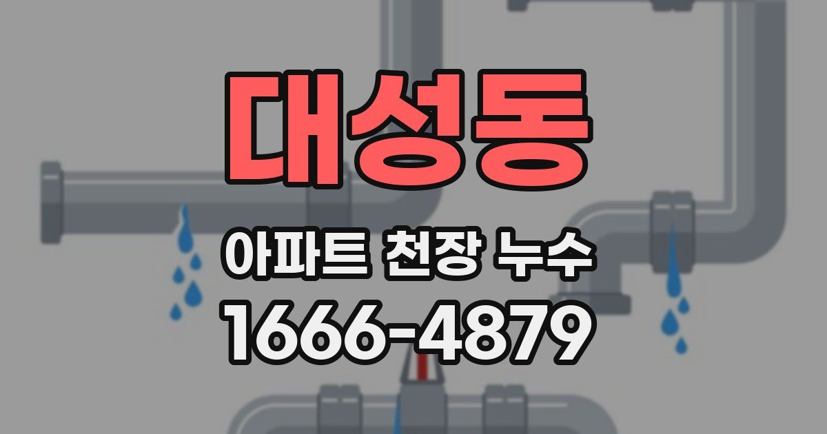 대성동 아파트 천장 누수