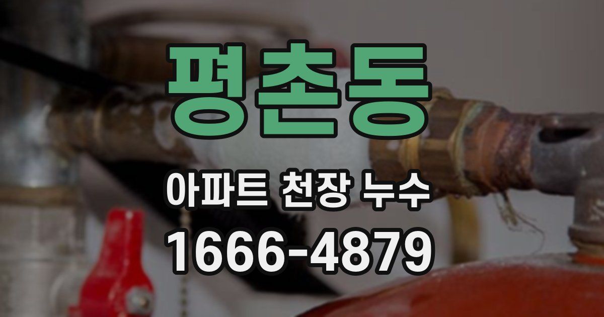 평촌동 아파트 천장 누수