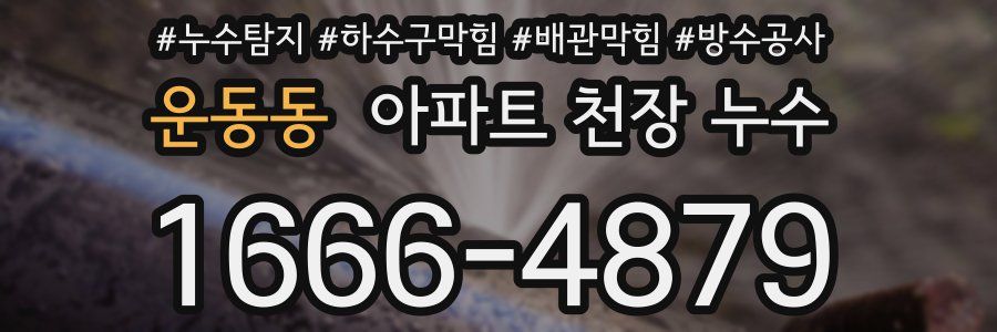 운동동 아파트 천장 누수