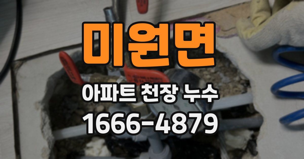 미원면 아파트 천장 누수